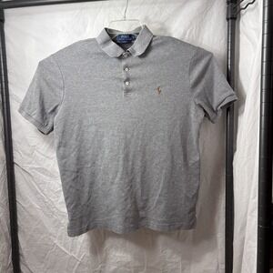 Polo Ralph Lauren Men's Classic Fit Grey 3 Button Brown Pony Large Classic Sport